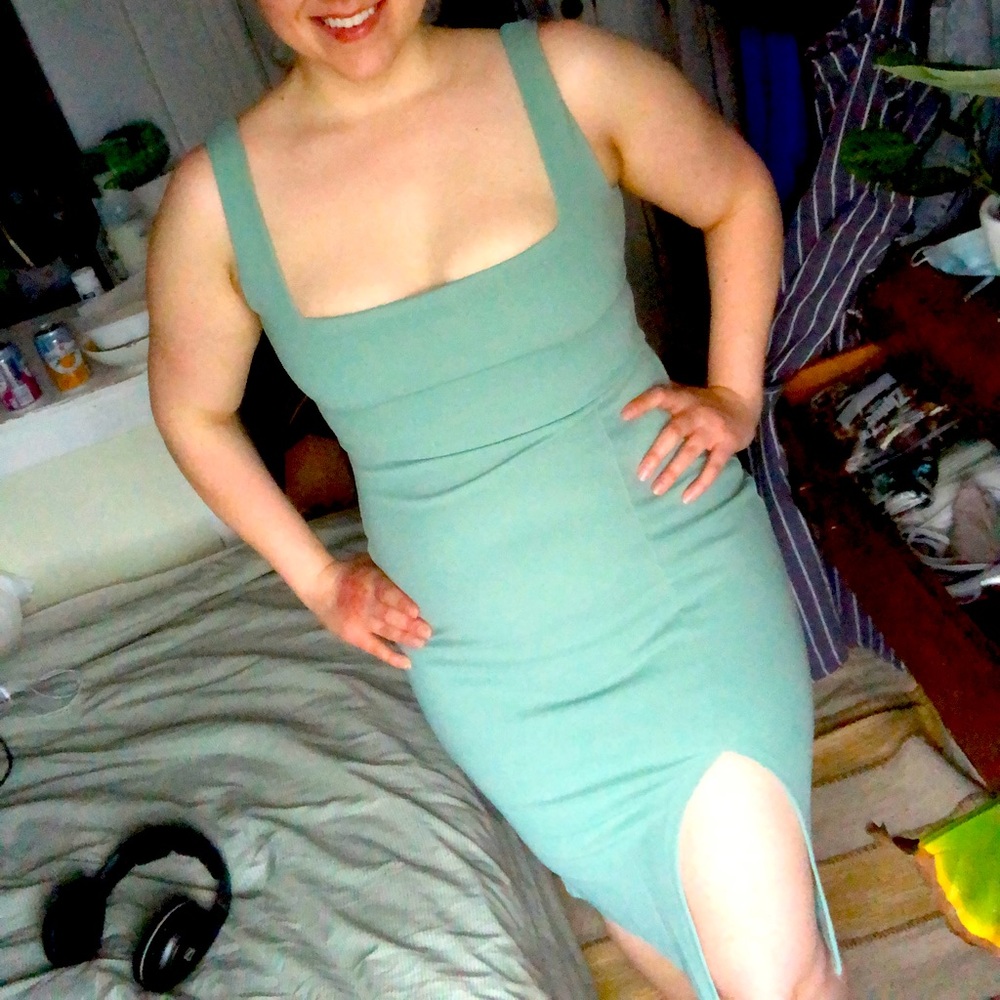 Sage green dress NWOT